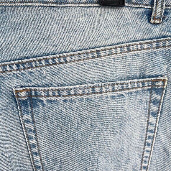 ZARA Women’s High Rise Button Fly Distressed Straight Leg Jeans Size 34 - Picture 11 of 13